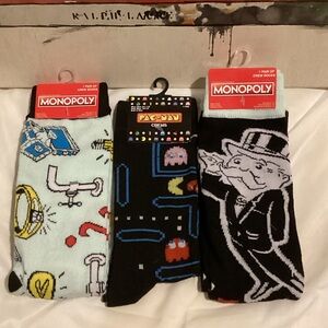 Monopoly and PAC-MAN Socks Set